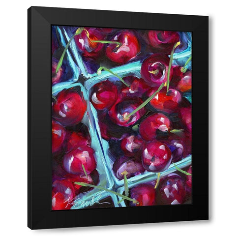 Cherry Carton Black Modern Wood Framed Art Print with Double Matting by Smith, Kim