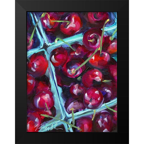 Cherry Carton Black Modern Wood Framed Art Print by Smith, Kim