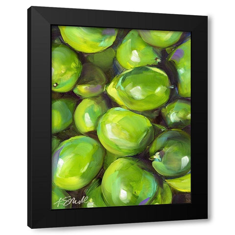 Tropical Limes Black Modern Wood Framed Art Print by Smith, Kim