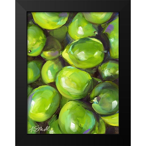 Tropical Limes Black Modern Wood Framed Art Print by Smith, Kim