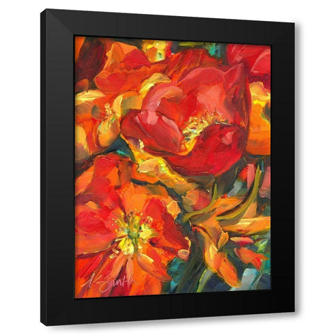 Colorful Garden Black Modern Wood Framed Art Print by Smith, Kim