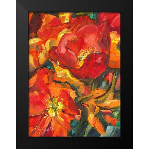 Colorful Garden Black Modern Wood Framed Art Print by Smith, Kim