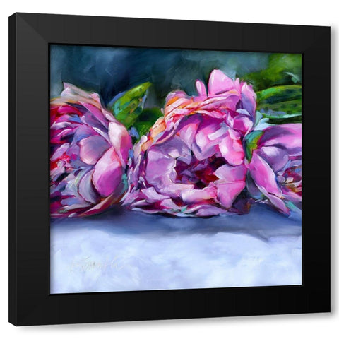 Roses lying down Black Modern Wood Framed Art Print by Smith, Kim