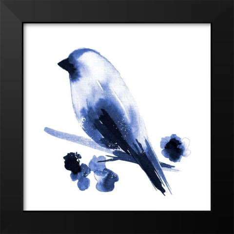 Watercolor Chickadee I Black Modern Wood Framed Art Print by Northern Lights
