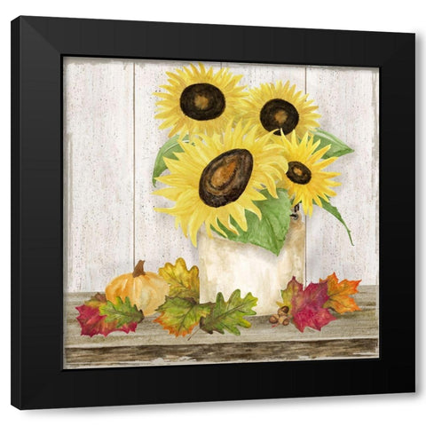 Fall Sunflowers I Black Modern Wood Framed Art Print by Reed, Tara