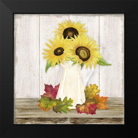 Fall Sunflowers II Black Modern Wood Framed Art Print by Reed, Tara