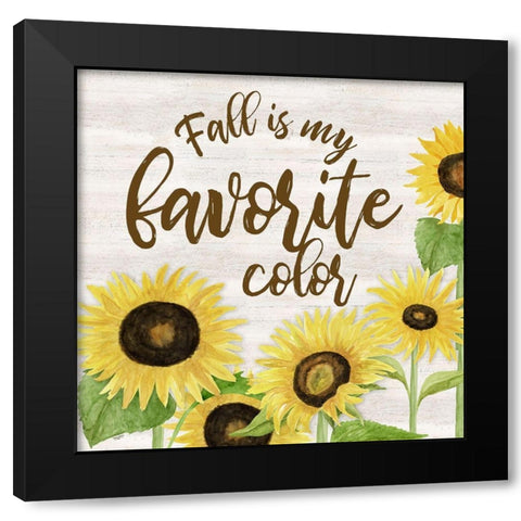 Fall Sunflower sentiment II-Favorite Black Modern Wood Framed Art Print with Double Matting by Reed, Tara