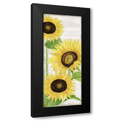 Fall Sunflowers panel I Black Modern Wood Framed Art Print with Double Matting by Reed, Tara