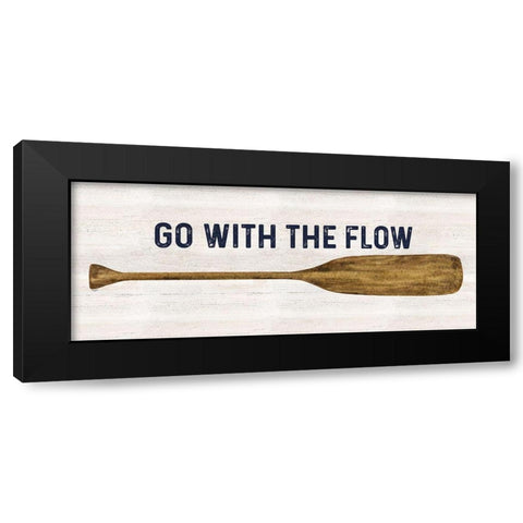 Less Talk More Fishing panel II-Flow Black Modern Wood Framed Art Print by Reed, Tara