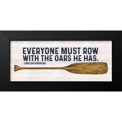 Less Talk More Fishing panel IV-Oars Black Modern Wood Framed Art Print by Reed, Tara