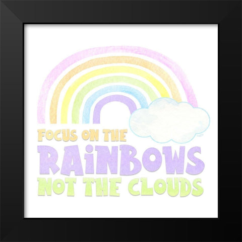 Pastel Rainbows III-Focus Black Modern Wood Framed Art Print by Reed, Tara