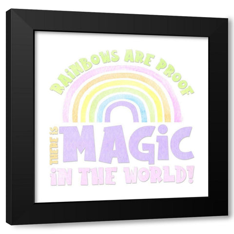 Pastel Rainbows IV-Proof Black Modern Wood Framed Art Print by Reed, Tara