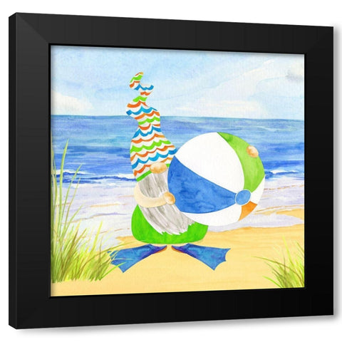 Gnomes of Summer I Black Modern Wood Framed Art Print by Reed, Tara