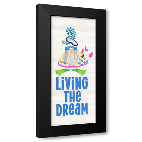 Gnomes of Summer vertical I-Dream Black Modern Wood Framed Art Print by Reed, Tara