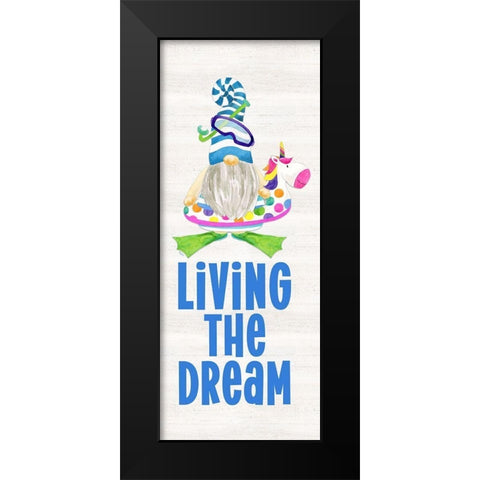 Gnomes of Summer vertical I-Dream Black Modern Wood Framed Art Print by Reed, Tara