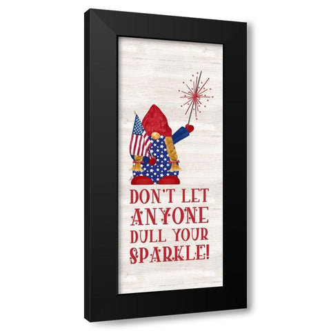 Patriotic Gnomes vertical I-Sparkle Black Modern Wood Framed Art Print with Double Matting by Reed, Tara