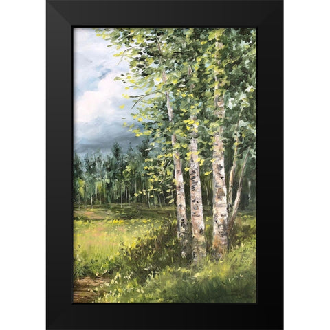 Colorado Meadow panel II Black Modern Wood Framed Art Print by Tre Sorelle Studios