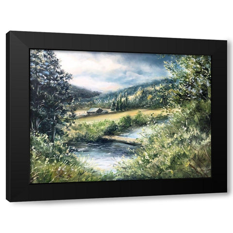 Dolores Ranch Painting Black Modern Wood Framed Art Print with Double Matting by Tre Sorelle Studios