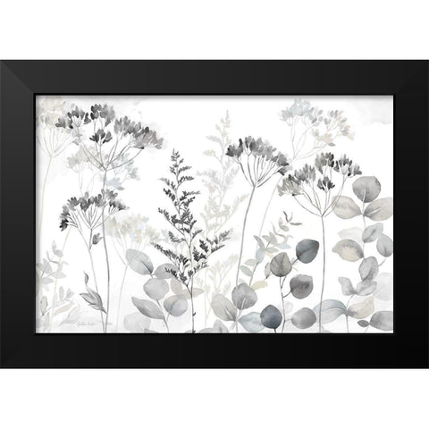Botanical Landscape neutral Black Modern Wood Framed Art Print by Coulter, Cynthia