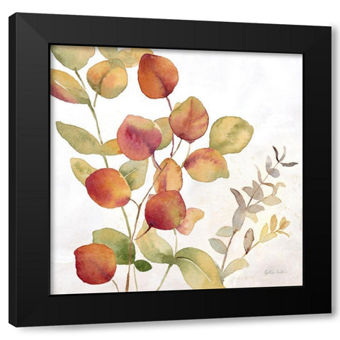 Eucalyptus Leaves spice II Black Modern Wood Framed Art Print with Double Matting by Coulter, Cynthia