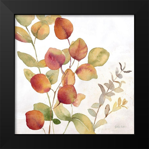 Eucalyptus Leaves spice II Black Modern Wood Framed Art Print by Coulter, Cynthia