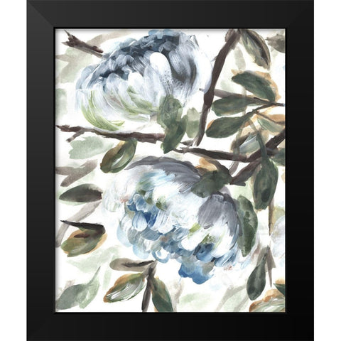 Farmhouse Blue Bush I Black Modern Wood Framed Art Print by Chapman, Marcy