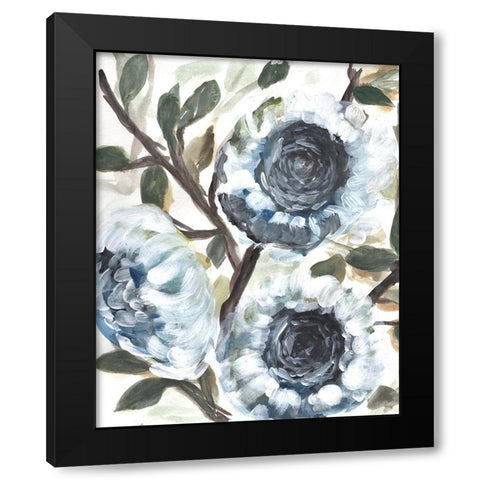 Farmhouse Blue Bush II Black Modern Wood Framed Art Print with Double Matting by Chapman, Marcy