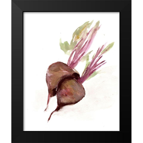 Veggie Sketch plain  IV-Brown Beets Black Modern Wood Framed Art Print by Chapman, Marcy