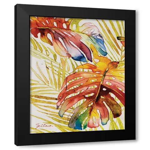 Tropic Botanicals II Black Modern Wood Framed Art Print with Double Matting by Cusson, Marie Elaine
