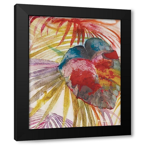 Tropic Botanicals V Black Modern Wood Framed Art Print with Double Matting by Cusson, Marie Elaine