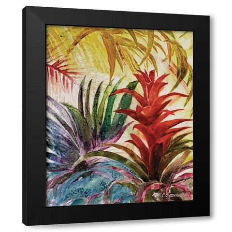 Tropic Botanicals VI Black Modern Wood Framed Art Print with Double Matting by Cusson, Marie Elaine