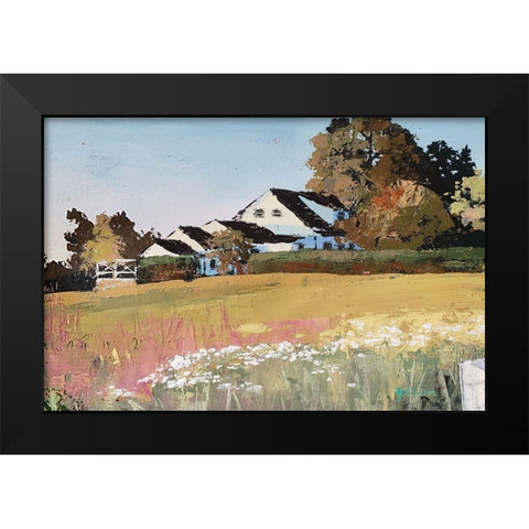 Farmyard Landscape II Black Modern Wood Framed Art Print by Cusson, Marie Elaine