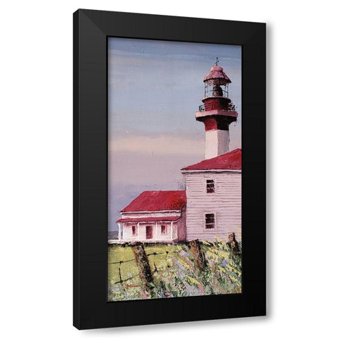 Lighthouse Point  panel Black Modern Wood Framed Art Print by Cusson, Marie Elaine