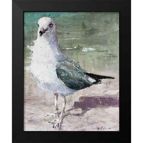 Beach Bird III Black Modern Wood Framed Art Print by Cusson, Marie Elaine