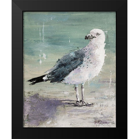 Beach Bird IV Black Modern Wood Framed Art Print by Cusson, Marie Elaine