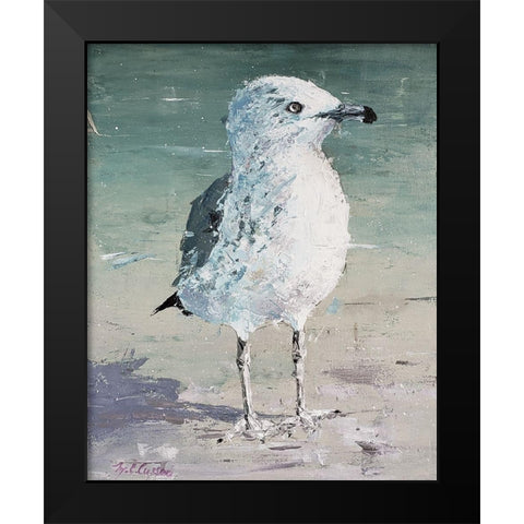 Beach Bird V Black Modern Wood Framed Art Print by Cusson, Marie Elaine