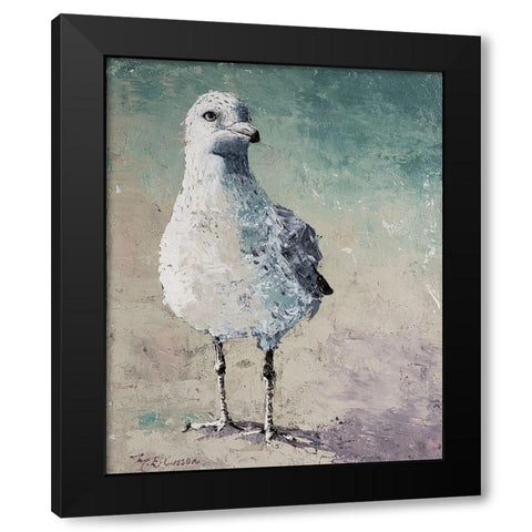 Beach Bird VI Black Modern Wood Framed Art Print with Double Matting by Cusson, Marie Elaine
