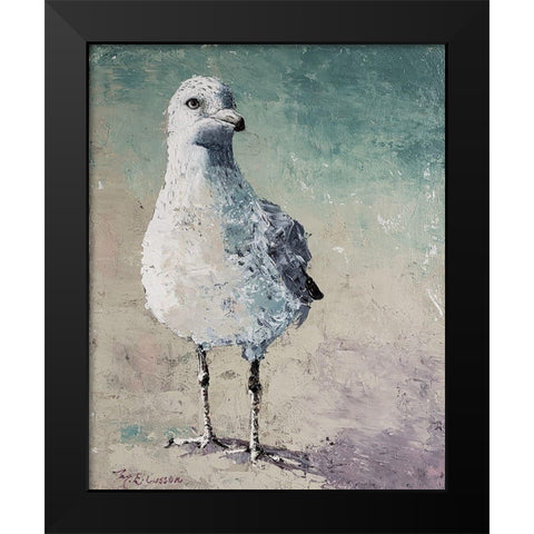 Beach Bird VI Black Modern Wood Framed Art Print by Cusson, Marie Elaine