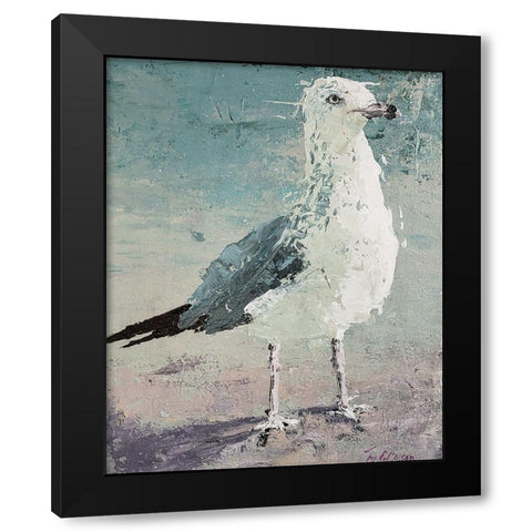 Beach Bird VII Black Modern Wood Framed Art Print with Double Matting by Cusson, Marie Elaine
