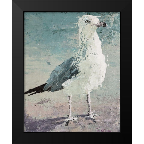 Beach Bird VII Black Modern Wood Framed Art Print by Cusson, Marie Elaine