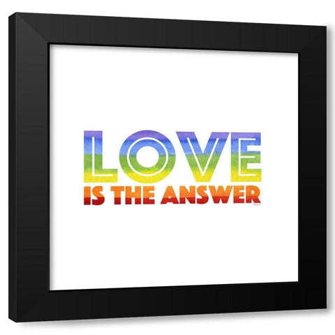 Rainbows VIII-Love Black Modern Wood Framed Art Print with Double Matting by Reed, Tara
