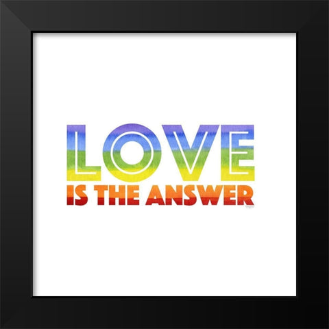 Rainbows VIII-Love Black Modern Wood Framed Art Print by Reed, Tara