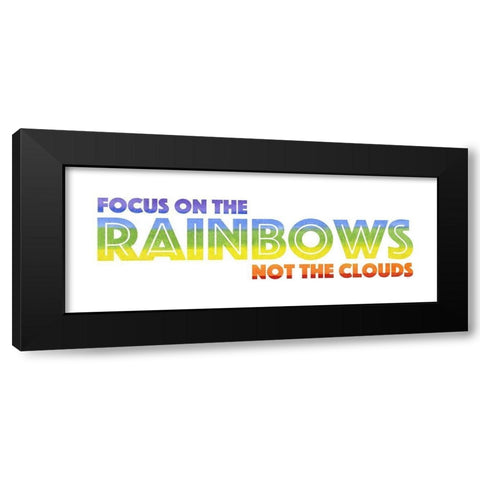 Rainbows panel I Black Modern Wood Framed Art Print with Double Matting by Reed, Tara
