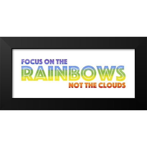 Rainbows panel I Black Modern Wood Framed Art Print by Reed, Tara