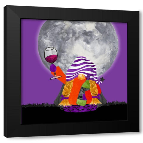 Gnomes of Halloween VI-Wine Black Modern Wood Framed Art Print with Double Matting by Reed, Tara