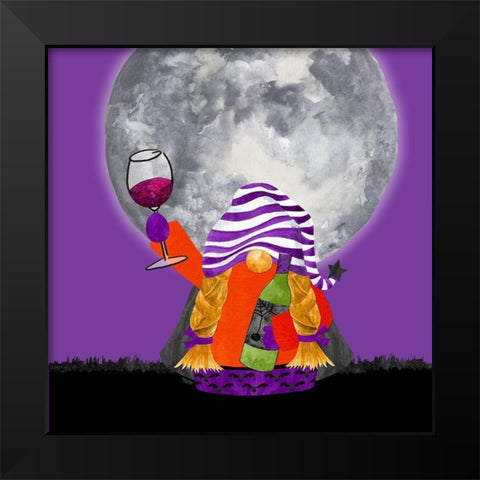 Gnomes of Halloween VI-Wine Black Modern Wood Framed Art Print by Reed, Tara