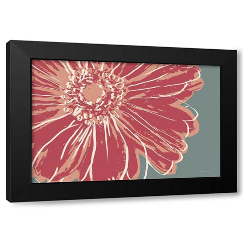 Flower Pop Sketch IV-Red Black Modern Wood Framed Art Print by Cusson, Marie Elaine