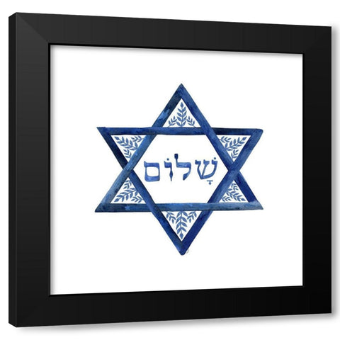 Festival of Lights VI-Star of David Black Modern Wood Framed Art Print with Double Matting by Reed, Tara