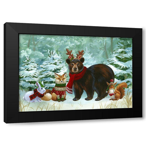 Winterscape landscape Black Modern Wood Framed Art Print with Double Matting by Wilson, Kelsey
