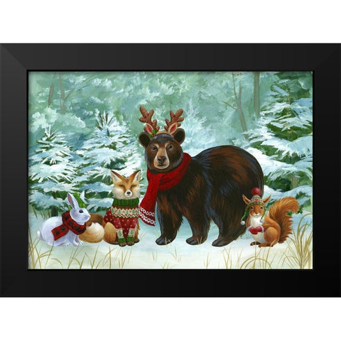 Winterscape landscape Black Modern Wood Framed Art Print by Wilson, Kelsey